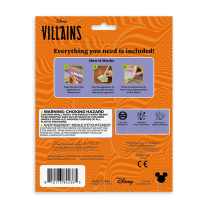 DIAMOND ART CLUB Sparkle Pals – Ursula's Wicked Waves, Diamond Painting Kit, Fun DIY Crafts for Adults, Diamond Art Craft for Beginners, 4.1" x 5.5"