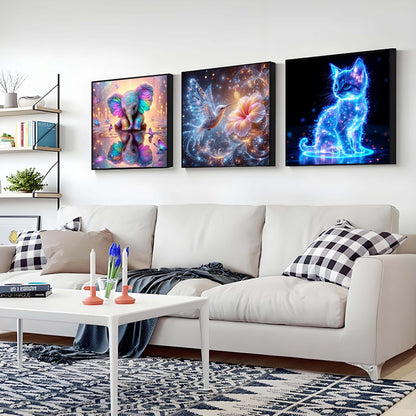 4 Pack Diamond Art Kits for Adults,5D Hummingbird Diamond Painting Kits for Beginnes Animal Diamond Art Diamond Painting Kit for Adults,DIY Full Drill Painting Kit For Home Wall Decor14X14inch