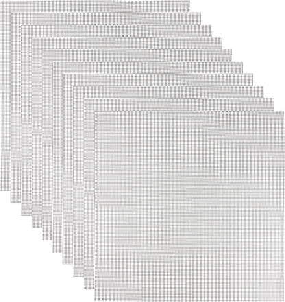 Auroal 10 Pack Silicone Dehydrator Sheets, Non-Stick Dryer Mats for Meat, Beef, Jerky, Herbs, 14x14 in, High