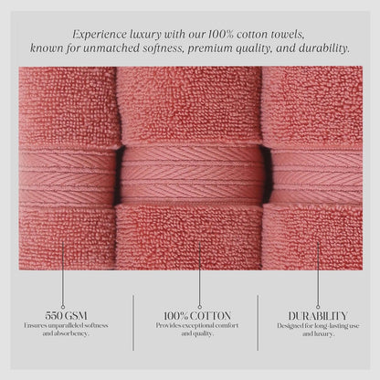 550GSM 100% Set (1 1 1 (Set 3), Home Weavers Elegance Essentials Cotton Zero Twist Super Absorbent Bath Towel Bath
