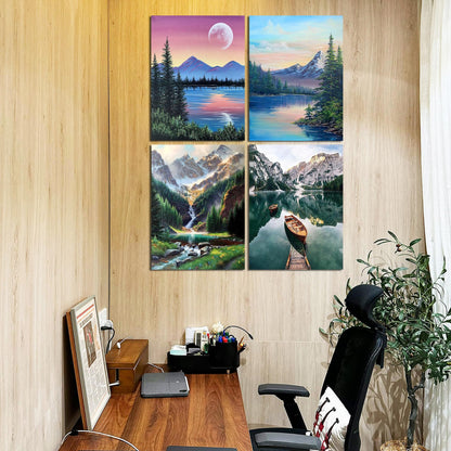 Lanzeyo Diamond Painting Kits for Adults, Landscape Diamond Art Kits, Diamond Dots Kits, Gem Art for Living Room Wall Art (Landscape)