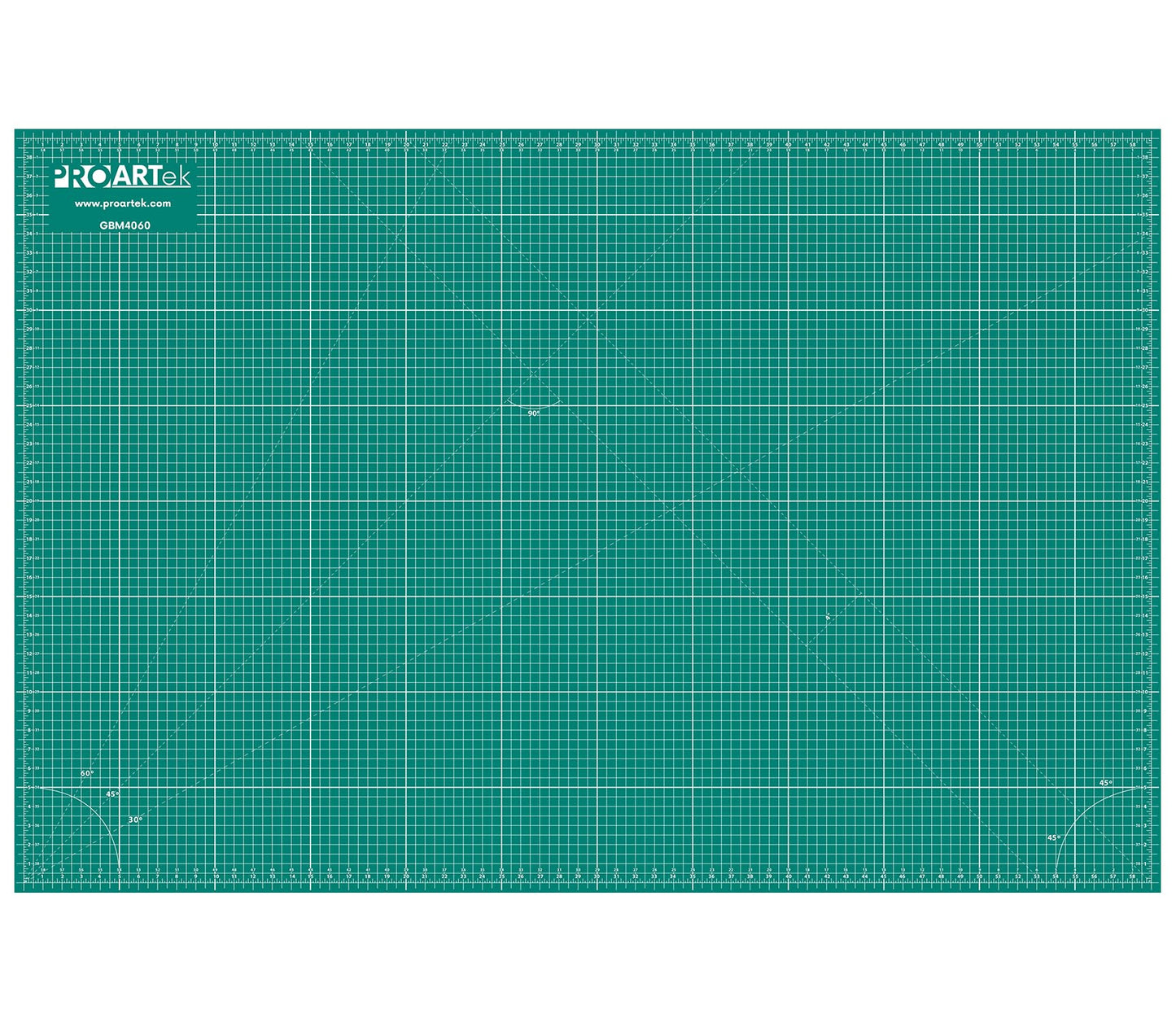 Proartek PK00012 Model GBM4060 Series 40" x 60" Professional Cutting Mat; Double-Sided Green/Black; Self-Healing; For Graphic Arts, Hobbies, Sewing, Scrapbooking, and other Cutting Projects