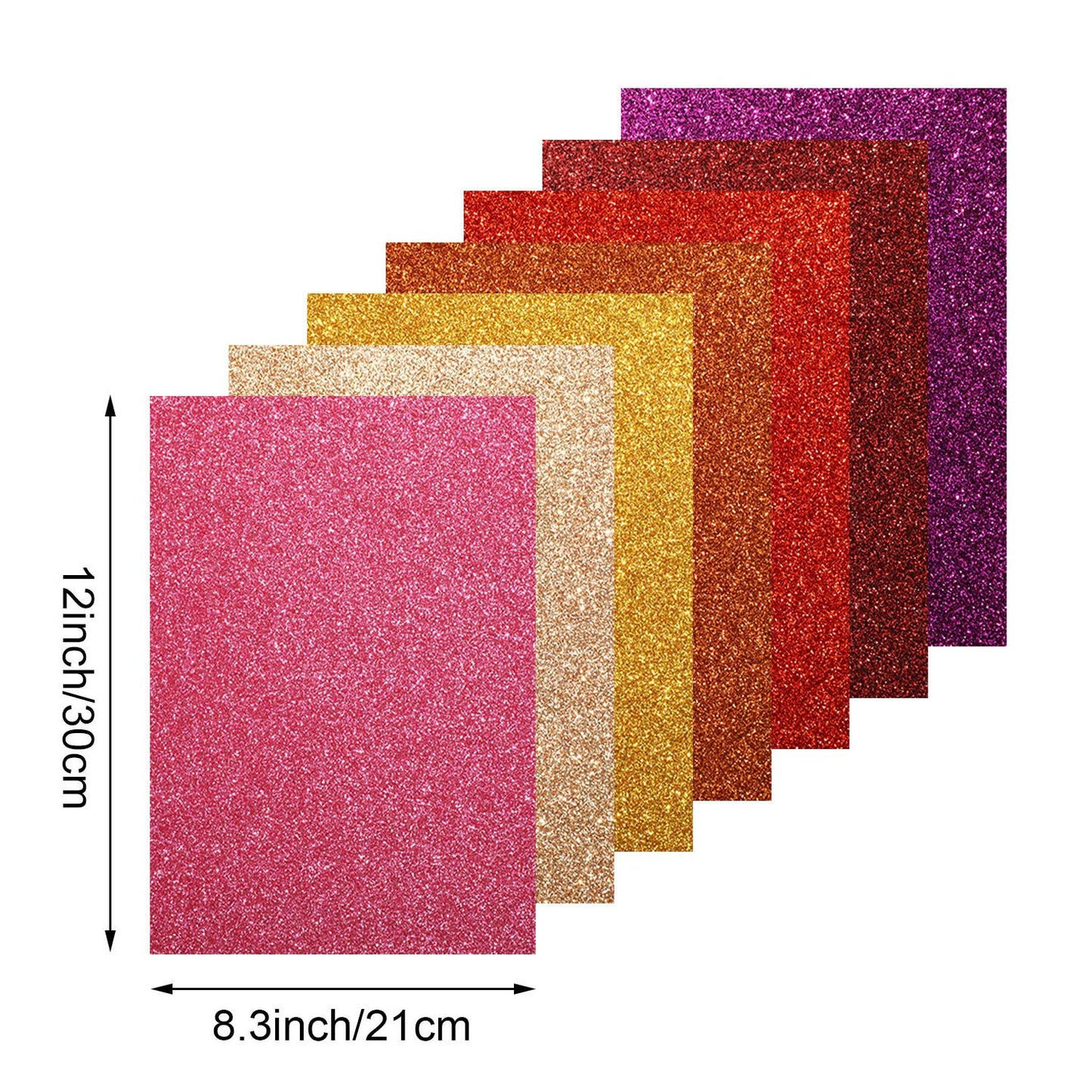 WILLBOND 20 Pieces Shiny Glitter Faux Leather Sheets PU Faux Leather Fabric Sheet for DIY Crafts Wedding Sewing Making Earrings Crafts Hair Bows Clips Decoration Favors, 8.3 x 11.8 Inches