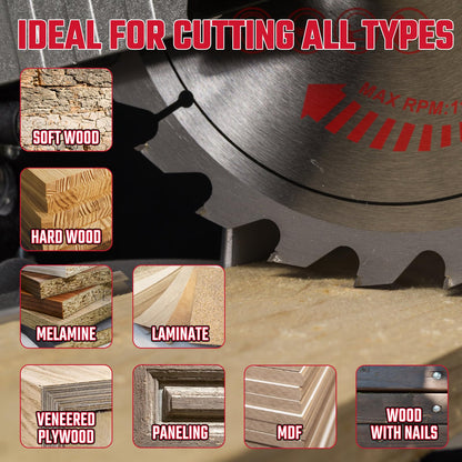 Revvstark 3 Pack 3 Inch 36 Tooth Carbide Circular Saw Blade for Wood, Plastic, PCV, Acrylic, Aluminum with 7/16" Arbor, 3/8" Bushing, Fit Dewalt Craftsman Ryobi Milwaukee