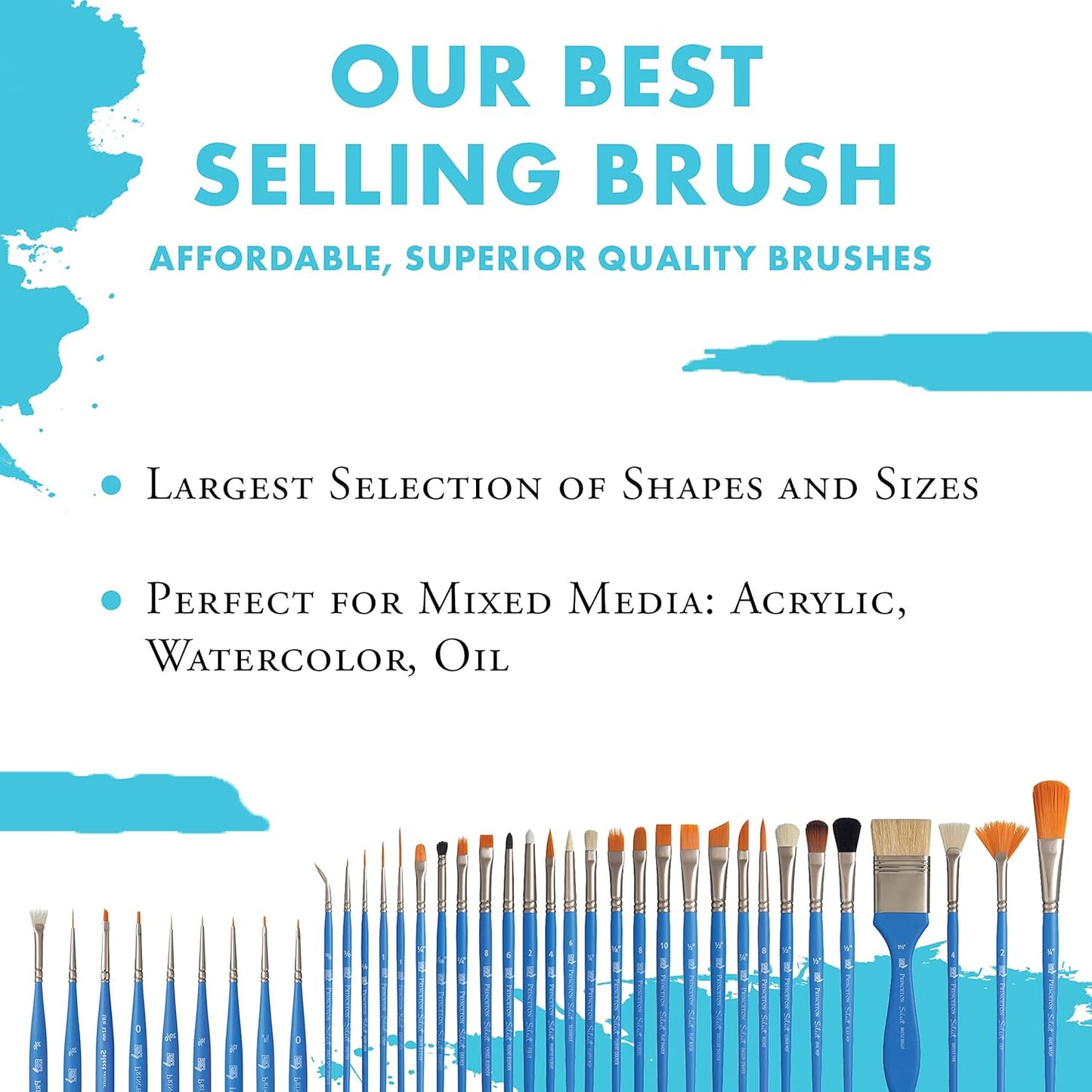 Princeton Art & Brush Select Artiste Paintbrush, Size 3/4 inch, Blue