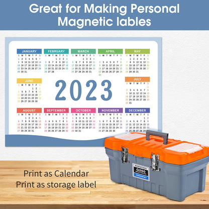AISIMEE Blank Magnetic Sheet Roll,24”x 10’Strong Magnet Sheets Flexible Roll,30Mil Thickness Magnetic Paper Non Adhesive,White Vinyl Front-Printable-Sign Sheet Safe for Vehicles DIY Craft Projects