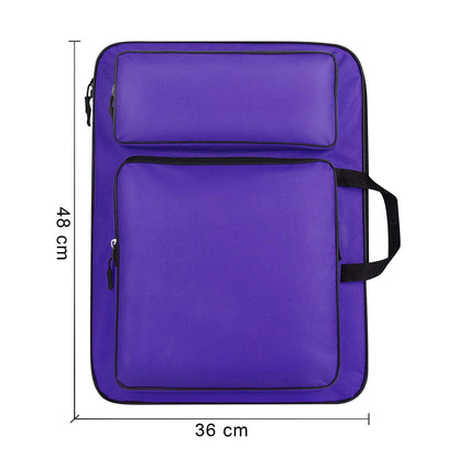 Art Portfolio Carry Case Bag Drawboard Tote Handheld Storage Portable Shoulder Lightweight Box for 8k Sketch Pad Artist Drawing Painting Supplies