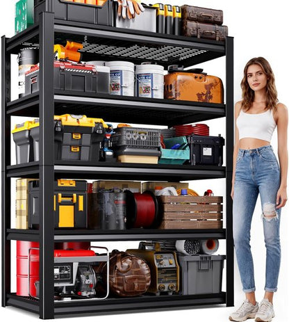 **Regine Switzerland 71" Heavy Duty Garage Shelving | 3000LBS Capacity 5-Tier Adjustable Metal Unit**