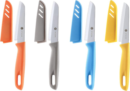 8 Piece Paring Knife Set, 4PCS Paring Knives & 4PCS Knife Sheath, Ultra Sharp German Steel Kitchen Knives