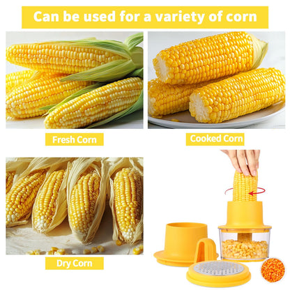 LIIGEMI Corn Cob Strippe,Corn Peeler for Corn on the Cob,Corn Kernel Remover Tool with Anti Slip Cover,Corn Cutter Easy to Use
