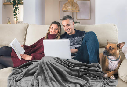 Utopia Bedding Grey Fleece Blanket - Luxury Soft King Size 300GSM (90x102 Inch) | Bulk Pack of 9