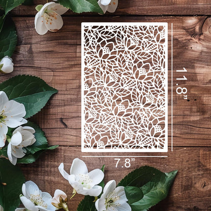 Stencils for Crafts Reusable Texture Stencils Floral Stencil Leaf Tree Templates for Painting on Wood Furniture