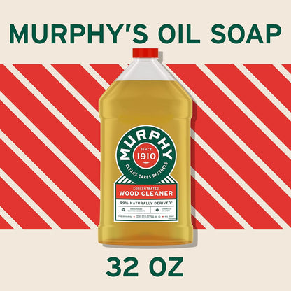 Murphy Oil Soap | Concentrated Wood Cleaner - No-Rinse Formula with Citronella Oil Scent | 32 fl oz (3 Pack)