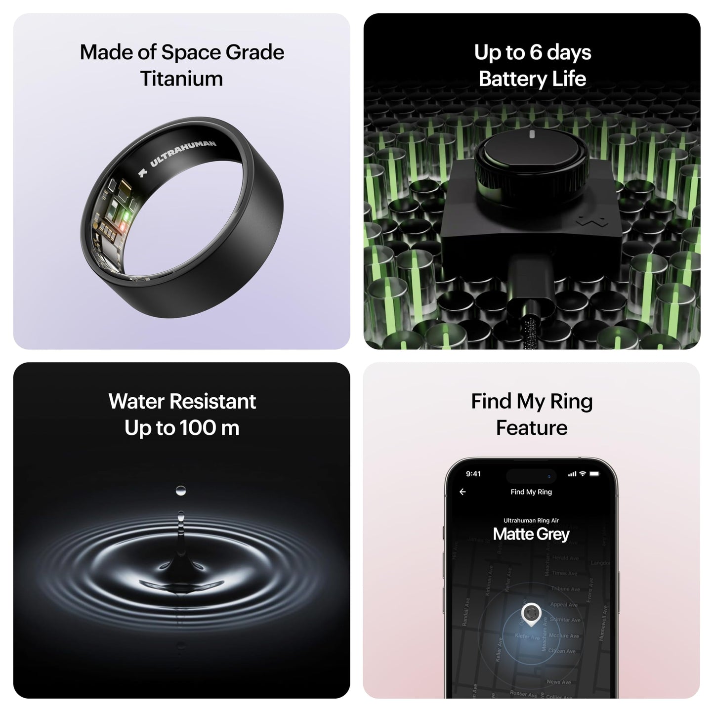 ULTRAHUMAN Ring AIR – Sleep and Fitness Tracker, Smart Ring for Men and Women, No app fee for Standard Features, Up to 6 Days Battery Life