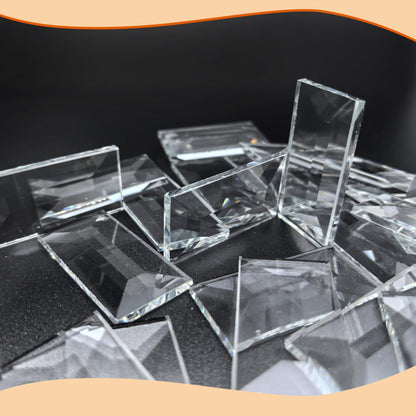 1x 2 Inches Beveled Glass Squares (30 Pieces) for Stained Glass Art,Design (1x 2 Inches)