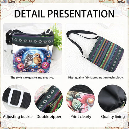 LSQFS 5D Diamond Art Crossbody Purse, DIY Diamond Art Kits for Adults Mosaic Handcraft Canvas Bag for Women, 8.5x8.7x0.39 Inch Lightweight Adjustable Shoulder Bag for Beach, Travel and Everyday