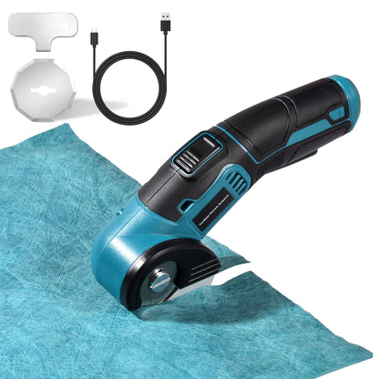 Tyimble 4V Cordless Electric Scissors Heavy Duty Cardboard, Fabric, Leather & Carpet Cutter with Brushless Motor & USB-C Charging, Includes 2 Tungsten Blades Tool Kit for DIY, Crafting, Industrial Use
