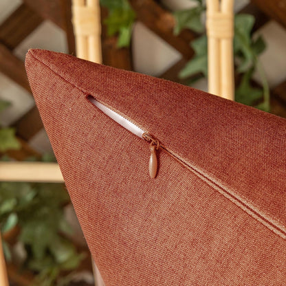 Woaboy Set of 2 Outdoor Waterproof Throw Pillow Covers, Rust Decorative Farmhouse Cushion Cases for Living Room 16x16