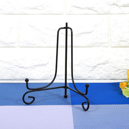 Iron Display Stand, 4 to 12 Inch Classic Easel for Bowl, Plate, Photo Frame, Book, Black