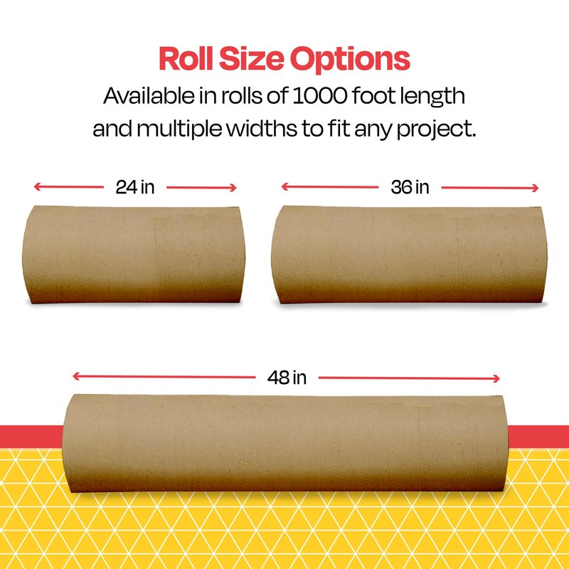 School Smart Butcher Kraft Paper Roll, 40 lb, 36 Inches x 1000 Feet, Brown - 085445