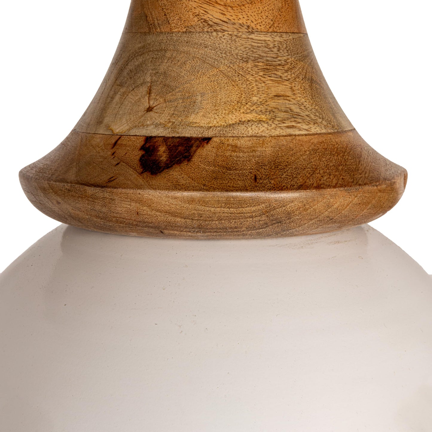 Creative Co-Op Mango Wood & Metal Round Pedestal Table