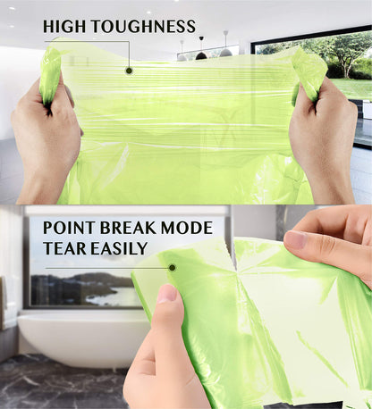 Compostable Trash Bags - FORID 8 Gallon Garbage Bags 150 Count Trash Can Liners 30 Liter Unscented Medium Wastebasket Bags for Kitchen Bathroom Home Office Garbage Can (5Rolls/Green) - Durable & Thick