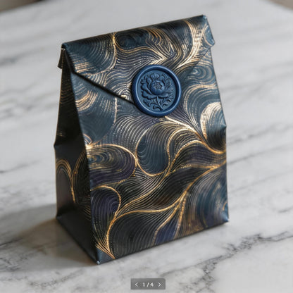 Mceal Wax Seal Stickers - 50 Pcs Peony Celadon Blue 3D Embossed Stickers with Strong Adhesive 30mm/1.18Inches Diameter for Invitation Gift Wrapping Christmas Holiday