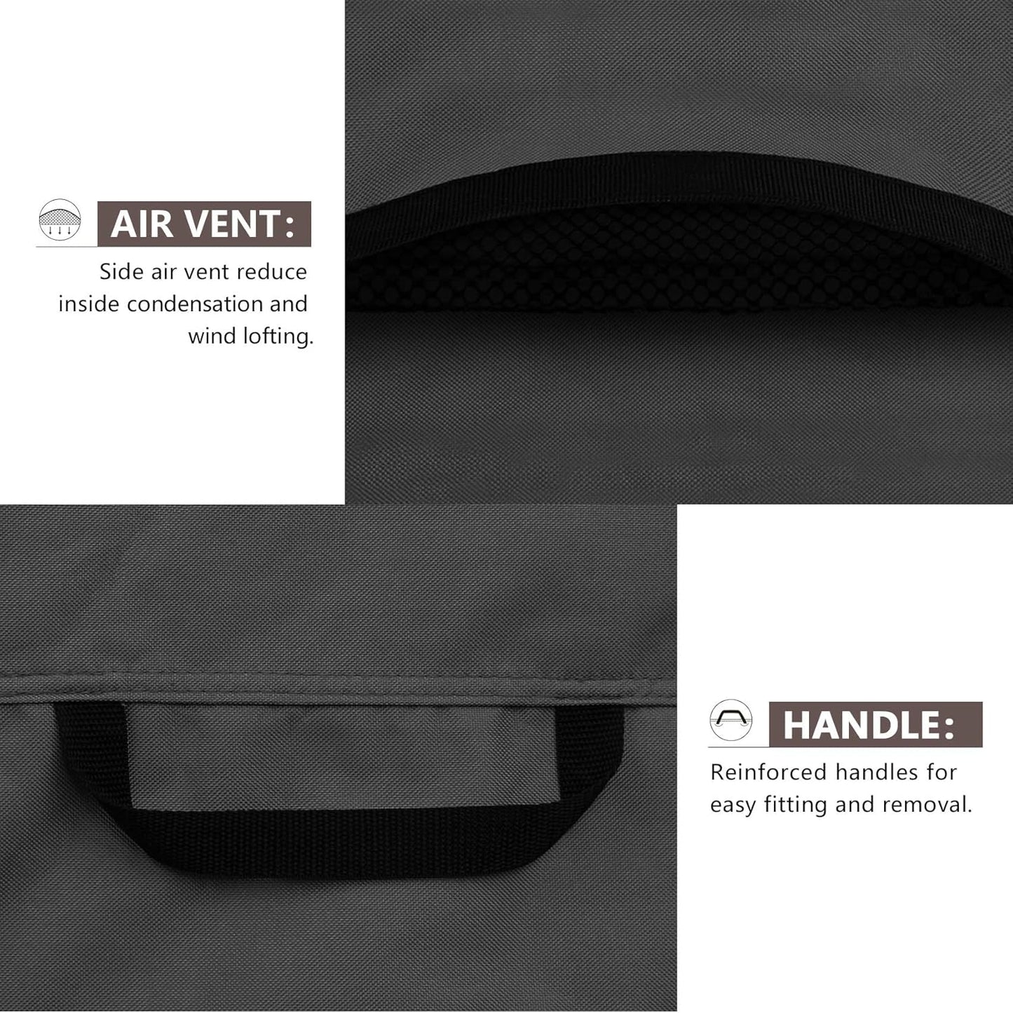 ULTCOVER Waterproof Air Conditioner Cover - Protects Outdoor AC Units Up to 30W x 30D x 32H Inches, Black