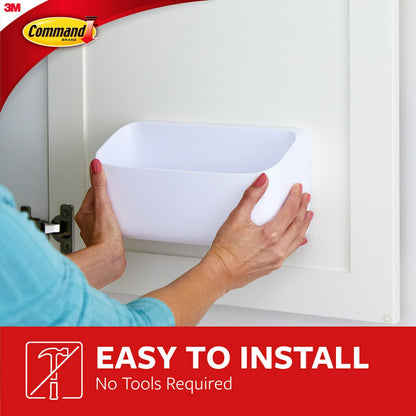 Command 10 Lb Large Organizing Caddy with 4 Strips, 9.91" x 3.38" x 5.15", Heavyweight Damage-Free Hanging for Organizing Cleaning Supplies, Closet, and Pantry