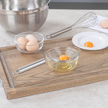 Restaurantware Met Lux 10.2 Inch x 3.5 Inch x 2 Inch Egg Separator 1 Spiral Egg White Separator - With Hanging Hole Dishwasher-Safe Stainless Steel Egg Yolk Separator For Kitchen