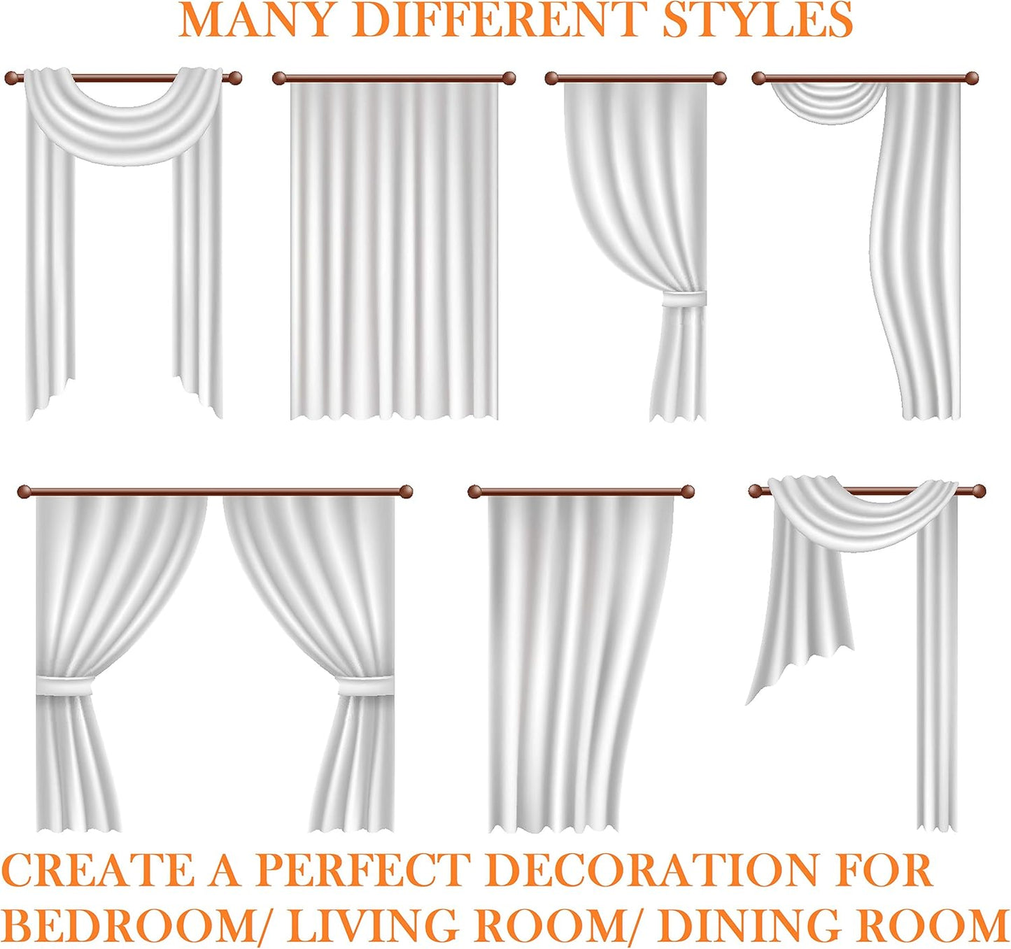 Elegant Comfort Luxury Sheer Curtains, Black Window Treatment Curtain Panels Set of 2 (40 x 84-inches) for Kitchen,