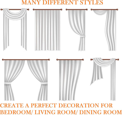 Elegant Comfort Luxury Sheer Curtains, Black Window Treatment Curtain Panels Set of 2 (40 x 84-inches) for Kitchen,