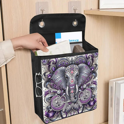 Diamond Painting Storage Organizer Kit with Beautiful Pattern Design Round and Special Shape Diamond Art Kit，Door Hanging Holder Suitable for Storing Small Items, Foldable Wall Pouch Without Hooks