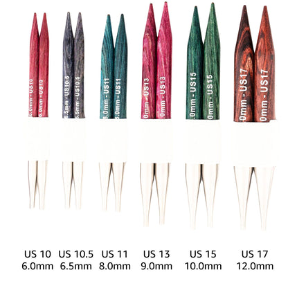KnitPro Dreamz Grande Set 5 inch Circular Knitting Needles Size 2.5, 3, 4, 5, 6, 7, 8, 9, 10, 10.5, 11, 13, 15, 17 Interchangeable, 6 Cables, 4 Connectors, Fabric Case & More with Project Bag