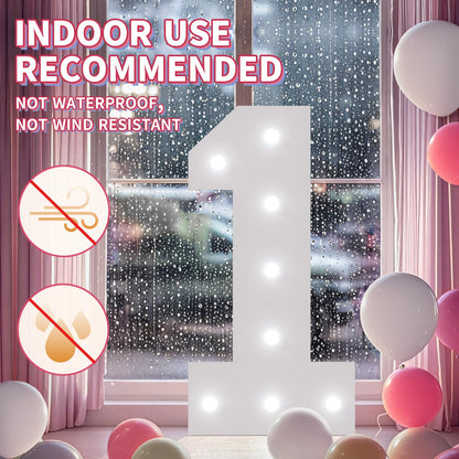 Marquee Numbers Large 16th-Birthday Decorations: 3ft Light up Number Balloon for Party Big Sweet 16 Birthday Decoration Sixteen Year Old Girl Boy Anniversary Foam Board Wall Number 16