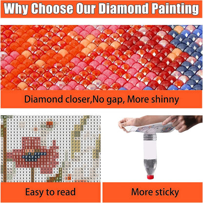 WUDWL Square Diamond Painting Kits Square Drill Diamond Painting,Square Diamond Art,3 Pack Sun Moon and Stars DIY Gem Art Kits for Adults and Crafts for Gifts and Home Wall Decor 12x16inch