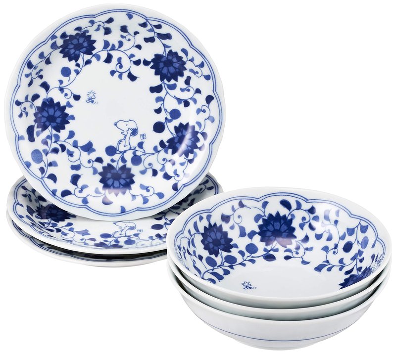 Sunupii 630743 Indigo Arabesque Dish Pot, Set of 3, Set of 6, Comes in a Presentation Box