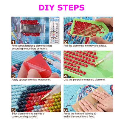 6 Pack Diamond Painting Kits for Adults Beginner, 5D Beach Diamond Art Sets, DIY Full Round Drill Sunrise Paint with Diamonds Gem Art Multi-pack , Easy Adults Dot Gem Art for Wall Decor 12 x 16 Inch