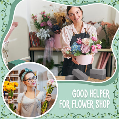 Pangda 30 Pieces Flower Foam Bulk 7.87 x 3.54 x 2.36" Dry Floral Foam Blocks Florist Bricks for Artificial Flower Arrangements Wedding Birthdays Home Office Garden Decorations, Gray