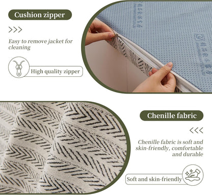 75D Custom Size Bench Cushion, Custom Bench Cushions for Indoor Furniture, Foam Furniture Window Seat Cushion