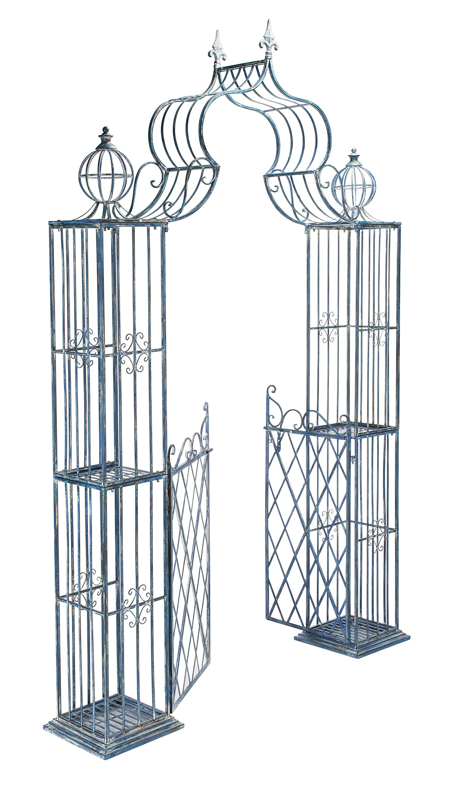 Safavieh PAT5012C Outdoor Collection Beatrix Victorian Antique Blue Arbor