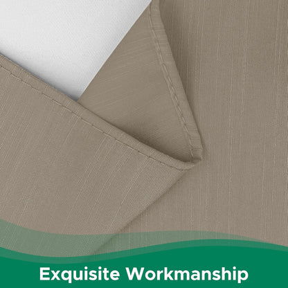 Biscaynebay Wrap Around Bed Skirts for Full & Full XL Beds, 15" Drop, Taupe