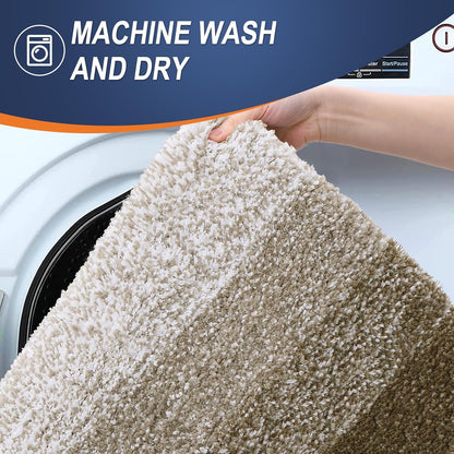 OLANLY Large Bathroom Rug Mat - Extra Soft Absorbent Microfiber | Quick-Dry, Machine Washable, Coffee 44x32