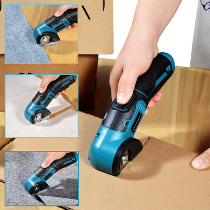 Tyimble 4V Cordless Electric Scissors Heavy Duty Cardboard, Fabric, Leather & Carpet Cutter with Brushless Motor & USB-C Charging, Includes 2 Tungsten Blades Tool Kit for DIY, Crafting, Industrial Use