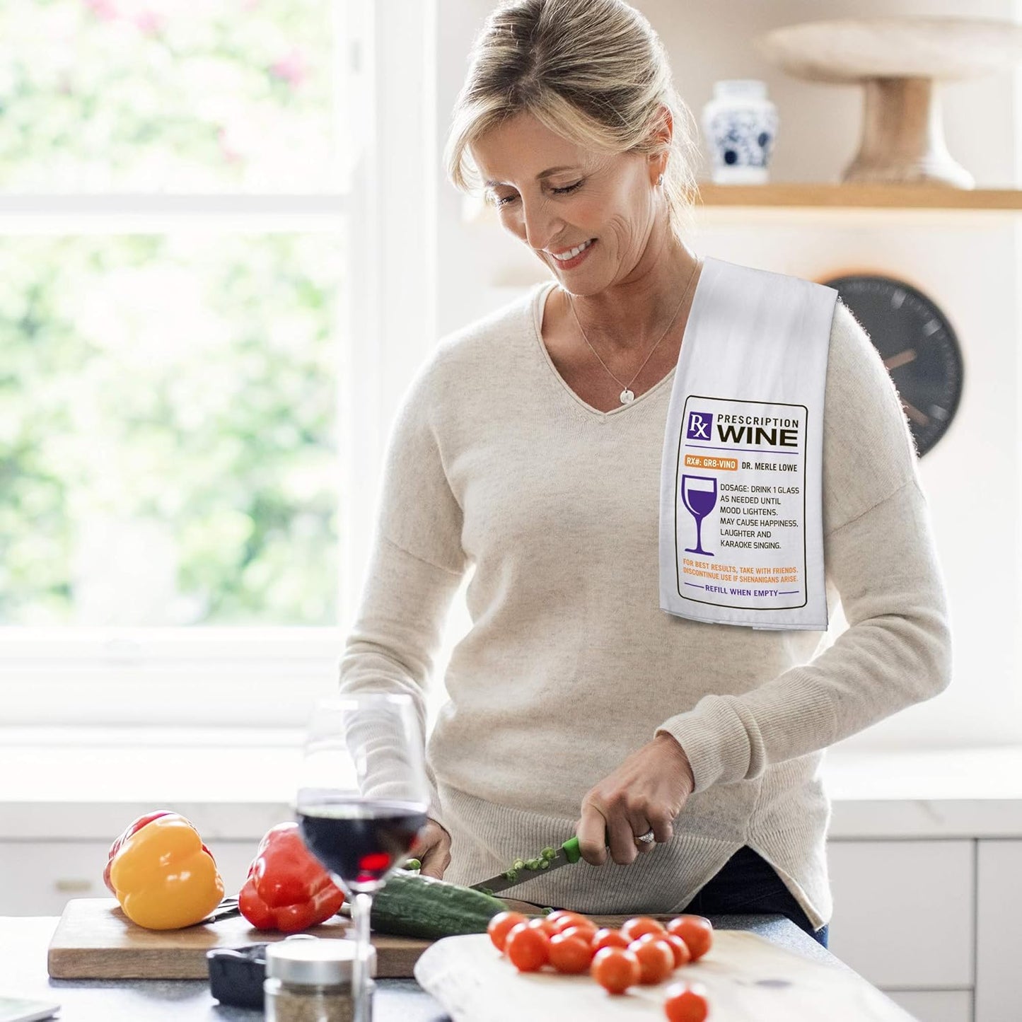 Chris's Stuff 27 27 Inches Kitchen Dish Towel - Flour Sack Cotton Dishcloth - Highly Absorbent - x for Wine Lovers