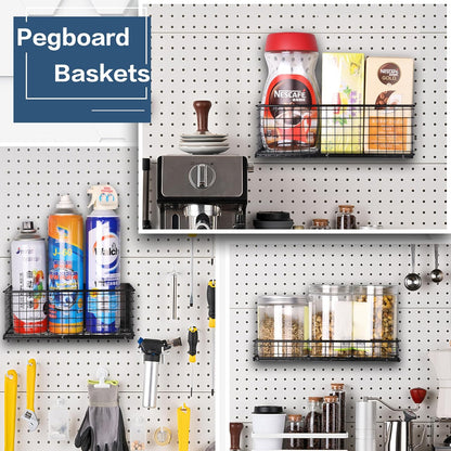 Magnetic Basket Fridge Large Pen Holder, Whiteboard Metal Wire Basket Storage Organizer (Black-High)