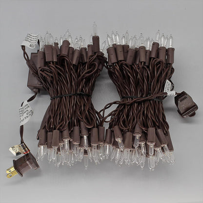 Dazlinli 150 50 LED Warm White Christmas Lights on Brown Wire, Feet Xmas Tree Lights, UL Certified for Outdoor Indoor
