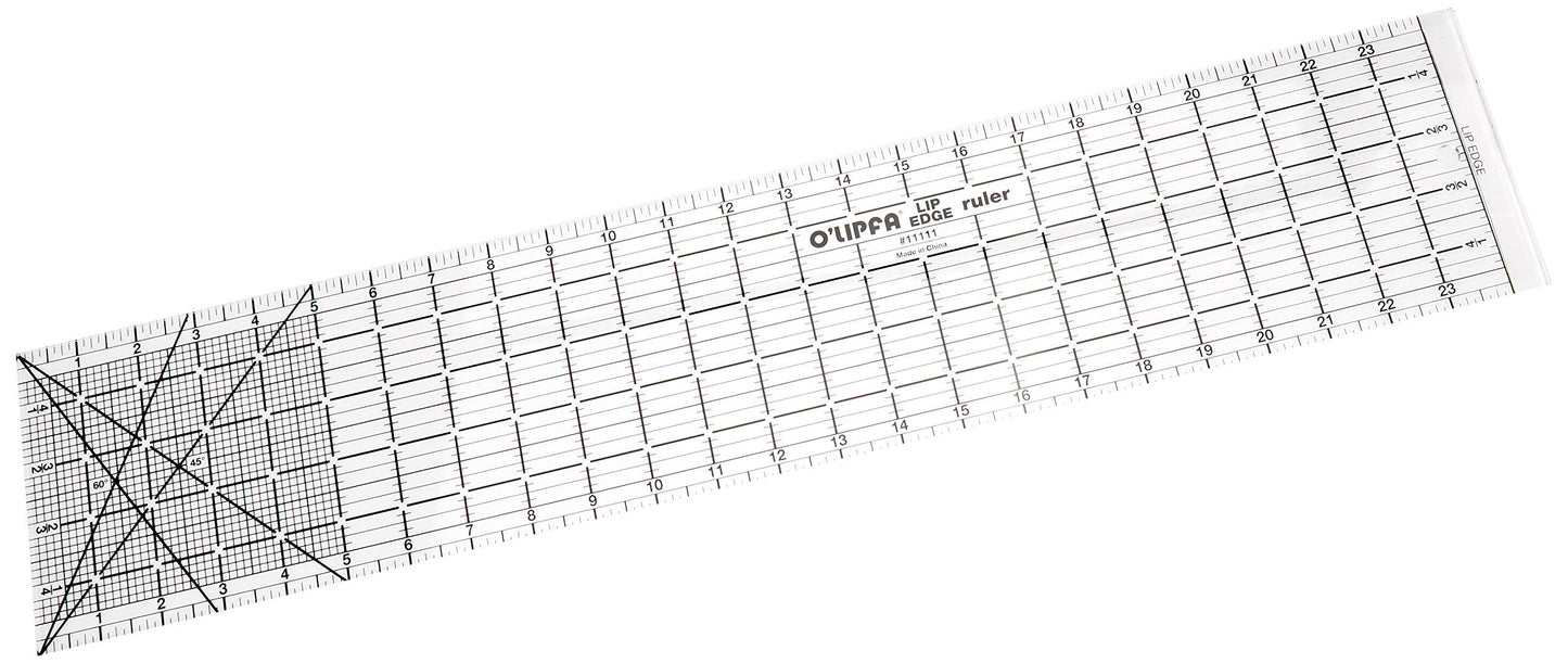 O'Lipfa 11111 Ruler with Lip Edge, 5 x 24-Inch