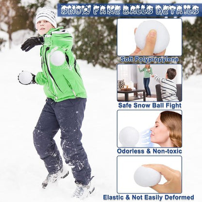 Homiar 400-Pack Plush Snow Balls for Kids | Soft Indoor & Outdoor Winter Play Toys