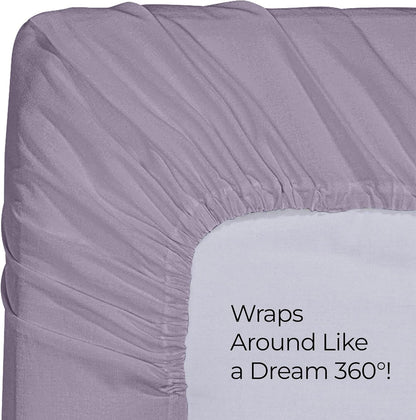 Utopia Bedding Twin Fitted Sheet - Soft Microfiber - Deep Pocket - Fade Resistant - Lavender Color